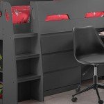 White and Grey Kids Mid Sleeper Bunk Bed