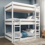 Blisswood Triple Sleeper Wooden Bunk Bed, White