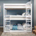 Blisswood Triple Sleeper Wooden Bunk Bed, White