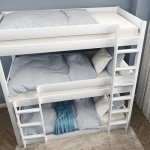 Blisswood Triple Sleeper Wooden Bunk Bed, White