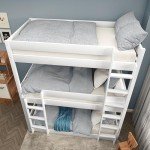 Blisswood Triple Sleeper Wooden Bunk Bed, White