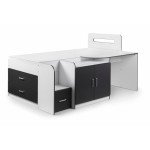 Julian Bowen White/Charcoal Single Cabin Bunk Bed