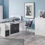 Julian Bowen White/Charcoal Single Cabin Bunk Bed