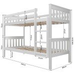 Blisswood Wooden Double Bunk Bed for Kids