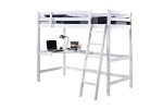 Wooden Study Bunk Bed Frame for Single Room