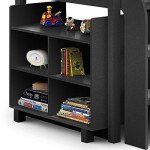 Kids Mid Sleeper Bed with Desk and Storage