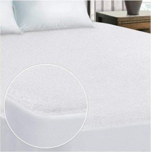 Waterproof Double Bed Mattress Protector with Deep Skirt