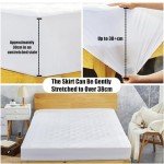 Single Size Quilt Mattress Protector - Hypoallergenic, Breathable