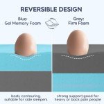 ELEMUSE Bamboo Pillow Top Memory Foam Mattress Topper