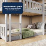Triple Bunk Bed for Kids - Space Saving Grey