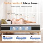 Comfortable 4FT6 Hybrid Double Mattress with Foam