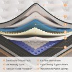Comfortable 4FT6 Hybrid Double Mattress with Foam