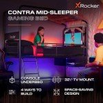 X-Rocker Contra Gaming Bunk Bed with Storage
