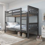 Double Wooden Bunk Beds with Mattresses for Kids