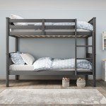 Double Wooden Bunk Beds with Mattresses for Kids