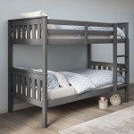 Double Wooden Bunk Beds with Mattresses for Kids