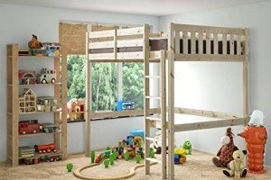 Eldon High Sleeper Loft Bunk Bed in Pine