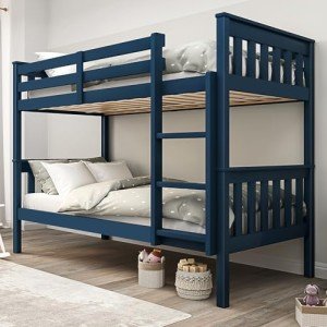Blisswood Blue Double Bunk Bed with Storage