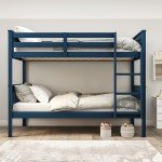 Blisswood Blue Double Bunk Bed with Storage