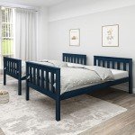 Blisswood Blue Double Bunk Bed with Storage