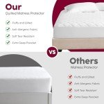Double Quilted Microfiber Mattress Protector - Non-Allergenic