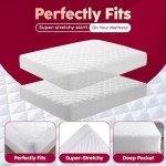 Double Quilted Microfiber Mattress Protector - Non-Allergenic