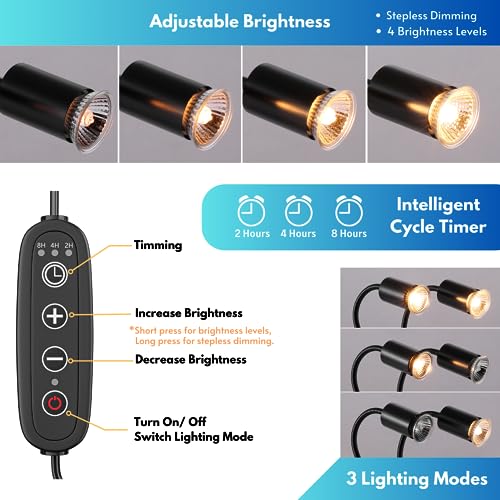 HOSUN Bearded Dragon Heat Lamp (Black)