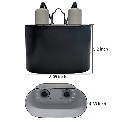 Dual Reptile Light Fixture for Bearded Dragons & More