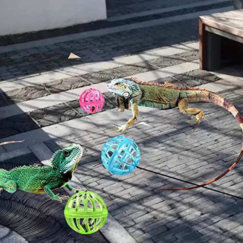Bearded Dragon Toy Balls with Suction Cups - 6 Pack