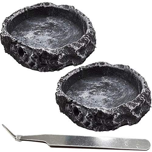 2 Pack Reptile Water Bowls & Food Dishes
