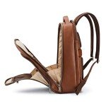 Cognac Leather Backpack by Samsonite – Classic Style