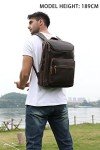 LANNSYNE Vintage Leather Laptop Backpack for Men