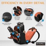 Luxury Black Leather Laptop Backpack by EVERKI