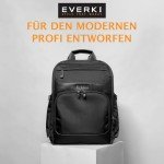Luxury Black Leather Laptop Backpack by EVERKI
