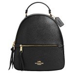 COACH Jordyn Black Leather Backpack