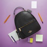 COACH Jordyn Black Leather Backpack