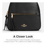 COACH Jordyn Black Leather Backpack