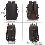 Masa Kawa Vintage Leather Laptop Backpack for Men