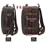Masa Kawa Vintage Leather Laptop Backpack for Men