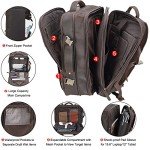 Masa Kawa Vintage Leather Laptop Backpack for Men