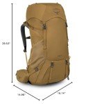 Osprey Rook 65L Men's Luxury Backpack, Brown/Grey