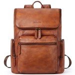 BOSTANTEN Stylish Vintage Leather Backpack for Men