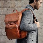 BOSTANTEN Stylish Vintage Leather Backpack for Men