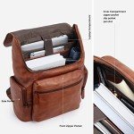 BOSTANTEN Stylish Vintage Leather Backpack for Men