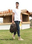 LANNSYNE Vintage Leather 15.6" Laptop Backpack