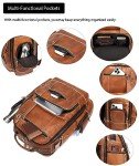 LANNSYNE Vintage Leather Laptop Backpack for Men