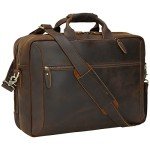 TIDING Men's Luxury Convertible Leather Briefcase Backpack