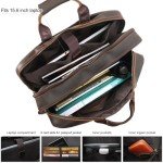 TIDING Men's Luxury Convertible Leather Briefcase Backpack