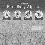 Light Gray Alpaca Scarf for Men - Maloca