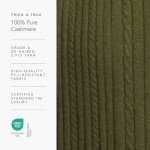 Luxury Cashmere Cable Knit Scarf for Women